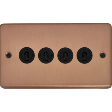 rose gold toggle switch (4 gang) front fc0725