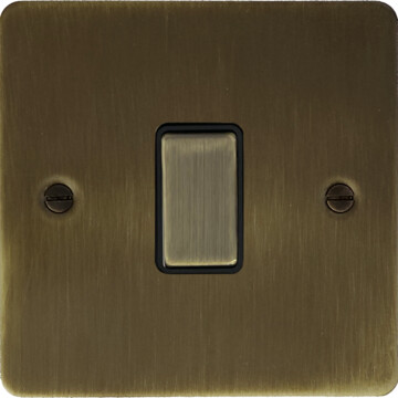 flat antique brass switch (1 gang) front fc0825