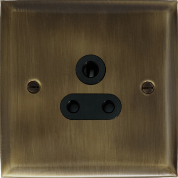 spectrum antique brass 5a 3 pin socket front fc0825