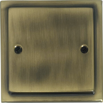 victorian light antique brass single blank plate front fc0825