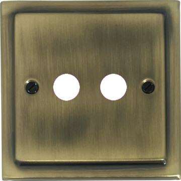victorian light antique brass toggle grid plate (2 gang) front fc0825
