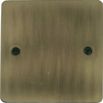 flat light antique brass single blank plate front fc0825