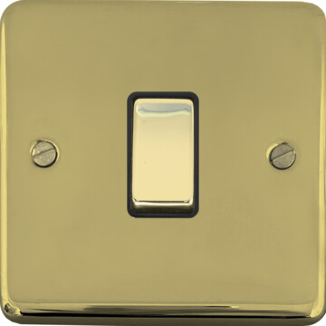 contour polished brass light switch (1 gang/brass switch) front fc0825