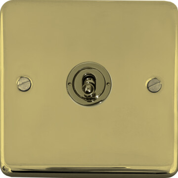 contour polished brass toggle switch (1 gang) front fc0825