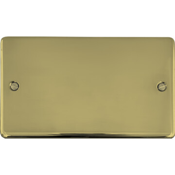 contour polished brass double blank plate front fc0825