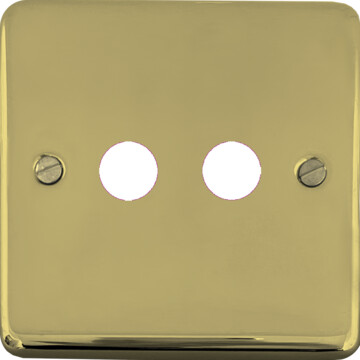 contour polished brass toggle grid plate (2 gang) front fc0825