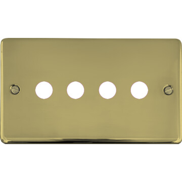 contour polished brass toggle grid plate (4 gang) front fc0825