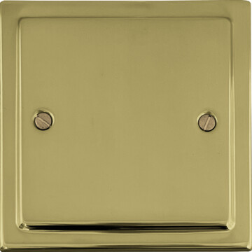 polished brass single blank plate front fc0825