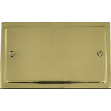 polished brass double blank plate front fc0825