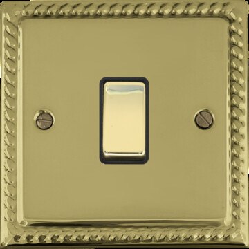 Georgian Polished Brass Intermediate Switch