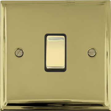 deco polished brass light switch (1 gang/brass switch) front fc0825