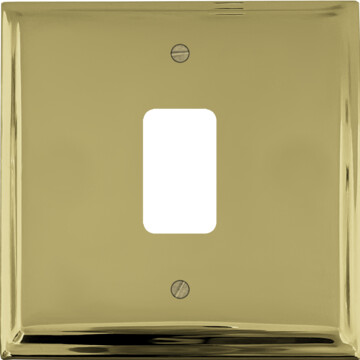 deco polished brass grid plate (1 gang) front fc0825