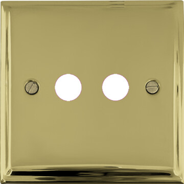 deco polished brass toggle grid plate (2 gang) front fc0825
