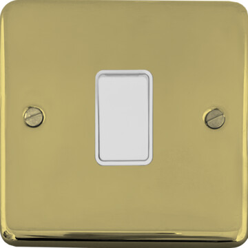 contour polished brass unlacquered intermediate switch (white switch) front fc0825