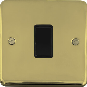 contour polished brass unlacquered intermediate switch (black switch) front fc0825