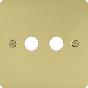 flat polished brass unlacquered toggle grid plate (2 gang) front fc0825