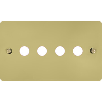 flat polished brass unlacquered toggle grid plate (4 gang) front fc0825