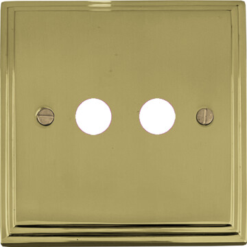 victorian cast polished brass toggle grid plate (2 gang) front fc0825