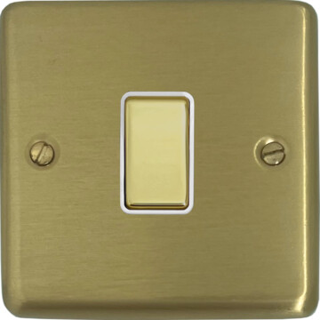 satin brass intermediate switch (brass switch/white inserts) front fc0825