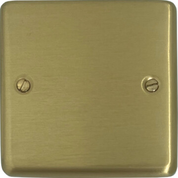 satin brass blank plate (1 gang) front fc0825