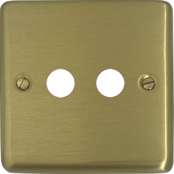 contour satin brass toggle grid plate (2 gang) front fc0825