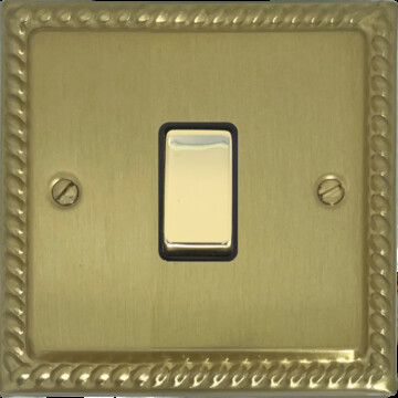 Georgian Satin Brass Intermediate Switch (Brass)