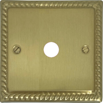 georgian satin brass toggle grid plate (1 gang) front fc0825