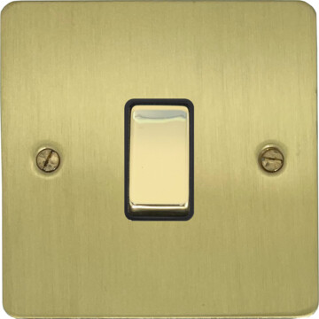 flat satin brass intermediate switch front fc0825