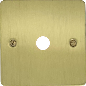 flat satin brass toggle grid plate (1 gang) front fc0825