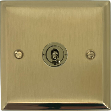 deco satin brass intermediate toggle switch front fc0825