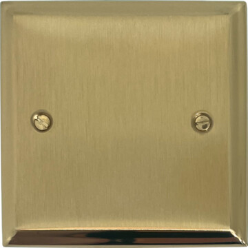 deco satin brass single blank plate front fc0825