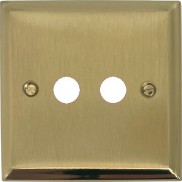 deco satin brass toggle grid plate (2 gang) front fc0825
