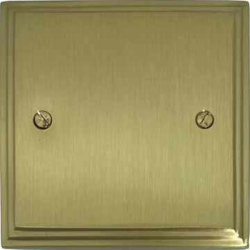 victorian cast satin brass single blank plate front fc0825