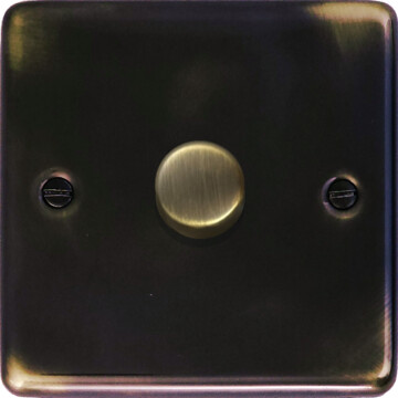 contour aged brass led dimmer (1 gang) front fc0825