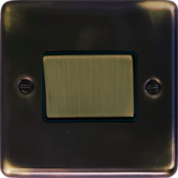 contour aged brass fan isolator switch (metal switch) front fc0825