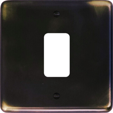 contour aged brass grid plate (1 gang) front fc0825