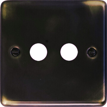contour aged brass toggle grid plate (2 gang) front fc0825