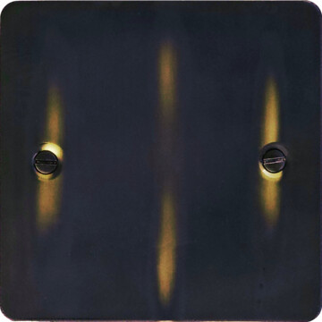 flat aged brass single blank plate front fc0825