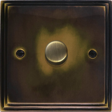 victorian cast aged brass led dimmer (1 gang) front fc0825