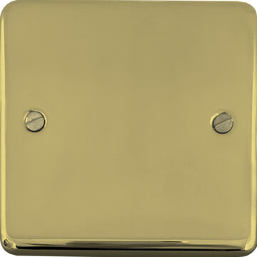 contour polished brass hand waxed single blank plate front fc0825