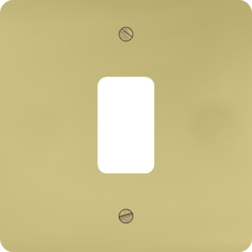 flat polished brass hand waxed grid plate (1 gang) front fc0825