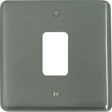 contour stainless steel grid plate (1 gang) front fc0825