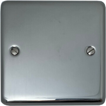 polished steel single blank plate front fc0825
