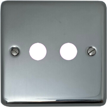 contour polished steel toggle grid plate (2 gang) front fc0825