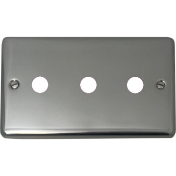 contour polished steel toggle grid plate (3 gang) front fc0825