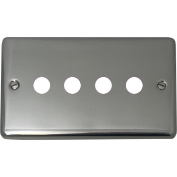 contour polished steel toggle grid plate (4 gang) front fc0825