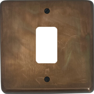 contour tarnished copper grid plate (1 gang) front fc0825