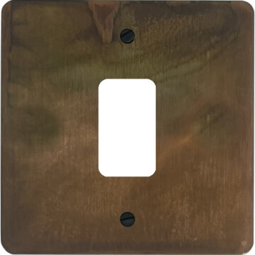 flat tarnished copper grid plate (1 gang) front fc0825