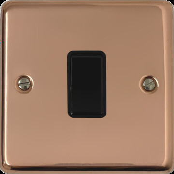 Contour Copper Intermediate Switch (1 Gang/Black Switch)