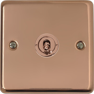 contour copper intermediate toggle switch (1 gang/copper toggle) front fc0825